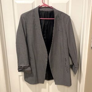 Black and white blazer